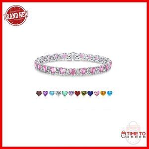 Sterling Silver Tennis Bracelet Trinity Knot 7 Inch Hypoallergenic Gift